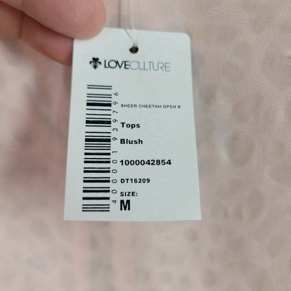 New Love Culture Size Medium Top Flowy Lightweight Mesh pink Peekaboo back - Picture 8 of 9